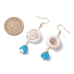 Shell Glass Dangle Earrings&nbsp;EJEW-MZ00424-05