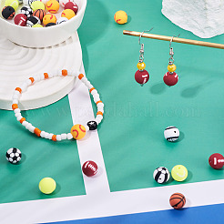 Handmade 8 Ball Polymer Clay Beads&nbsp;CLAY-TA0001-84B