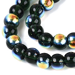 Electroplate Transparent Glass Beads Strands&nbsp;LS-EGLA-Q132-4MM-A14