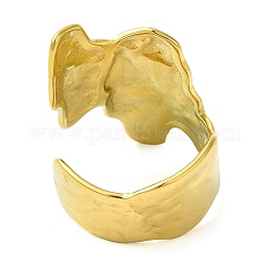 304 Stainless Steel Open Cuff Rings for Women&nbsp;LS-RJEW-Z043-01A