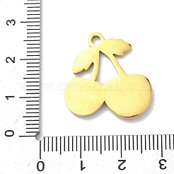 304 Stainless Steel Fruit Enamel Pendants&nbsp;STAS-G362-04G-12