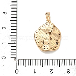 Brass Micro Pave Clear Cubic Zirconia Pendant Cabochon Settings&nbsp;KK-G556-06G