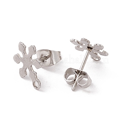 Non-Tarnish 201 Stainless Steel Stud Earring Findings&nbsp;STAS-G266-05P