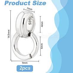2Pcs 925 Sterling Silver Pendant Bails&nbsp;STER-PH0002-34