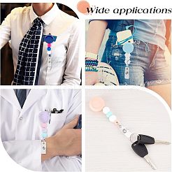4Pcs 4 Style Plastic Badge Reels&nbsp;AJEW-OC0003-34