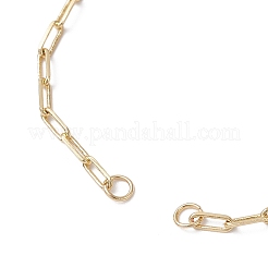 Adjustable Brass Paperclip Chain Slider Bracelet Making&nbsp;X-BJEW-JB01381