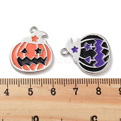 Halloween Theme Rack Plating Alloy Enamel Pendants&nbsp;PALLOY-F311-02P