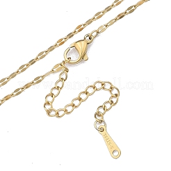 304 Stainless Steel Dapped Chains Necklace for Men Women&nbsp;NJEW-N050-A05-G20