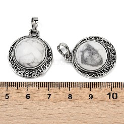Natural & Synthetic Mixed Gemstone Half Round Pendants&nbsp;PALLOY-R159-01AS