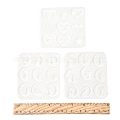 3Pcs 3 Styles DIY Pendant Molds&nbsp;AJEW-FS0001-33