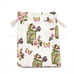 Polycotton(Polyester Cotton) Packing Pouches Drawstring Bags&nbsp;ABAG-S003-04D