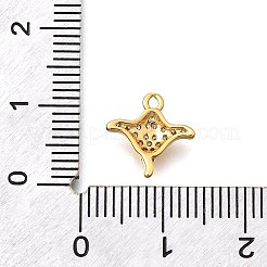Brass Micro Pave Cubic Zirconia Charms&nbsp;KK-B131-07G