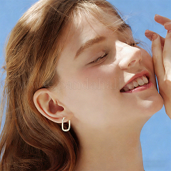10 Pairs 2 Colors Brass Huggie Hoop Earrings&nbsp;EJEW-BBC0002-36