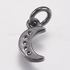 Brass Micro Pave Cubic Zirconia Charms&nbsp;ZIRC-E147-59