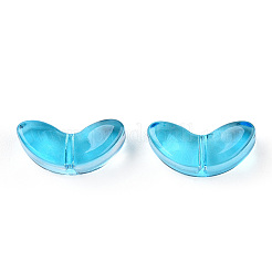 Spray Painted Transparent Glass Beads&nbsp;LS-GLAA-T022-27B