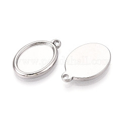 304 Stainless Steel Pendant Cabochon Settings&nbsp;STAS-T067-68P