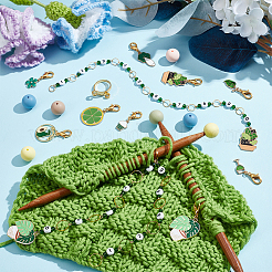 Green Plants Theme DIY Knitting Tool Sets&nbsp;HJEW-NB00149