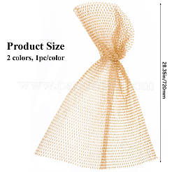 2Pcs 2 Colors Polyester Rhinestone Mesh Headpiece Cap for Women&nbsp;AJEW-CY0001-63