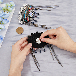 2Pcs Detachable Ethnic Style Evil Eye Appliques&nbsp;DIY-FH0005-95
