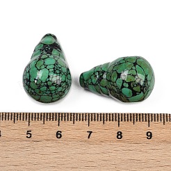 Dyed Synthetic Turquoise 3 Hole Guru Beads&nbsp;G-C198-01C-06