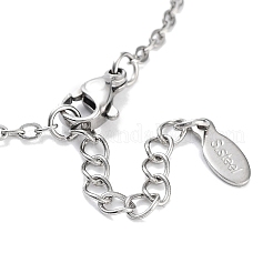 201 Stainless Steel Heart & Rectangle with Word Baby Link Bracelets&nbsp;BJEW-B090-02B