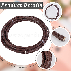 Braided Leather Cord with Core&nbsp;WL-CL0001-01B