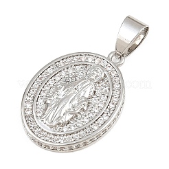 Brass Micro Pave Cubic Zirconia Pendants&nbsp;CU-CBAAB9C-04P-02