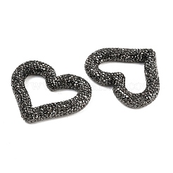 Handmade Polymer Clay Rhinestone Linking Rings&nbsp;CLAY-H009-04B