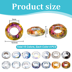 60Pcs 15 Colors Glass Cabochons&nbsp;MRMJ-PH0001-71
