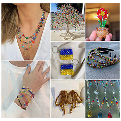 4 Strands 4 Styles Glass Beads Strands&nbsp;EGLA-TA0012-97B