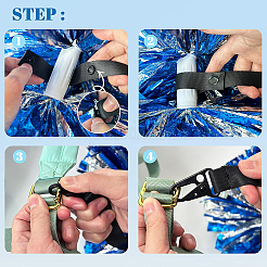 4Pcs Polyester Pom Pom Holder Straps for Cheerleading Accessories&nbsp;AJEW-CN0003-10