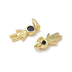Brass Micro Pave Cubic Zirconia Pendants&nbsp;KK-L243-13G-02