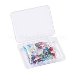 72Pcs 12 Colors Transparent Birthstone Glass Beads&nbsp;GLAA-ZZ0001-02