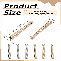 8Pcs 2 Colors Alloy Cord Ends&nbsp;FIND-LP0008-15