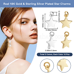20Pcs 2 Colors Brass Pendants&nbsp;FIND-BBC0015-84