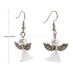 Lovely Wedding Dress Angel Dangle Earrings&nbsp;EJEW-JE00521-09