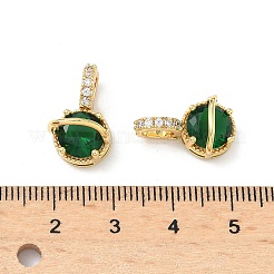 Brass Micro Pave Cubic Zirconia Pendants&nbsp;KK-Z139-04G