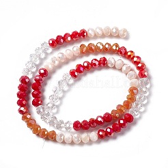 Imitation Jade Opaque Solid Color Glass Beads Strands&nbsp;GLAA-L044-A01
