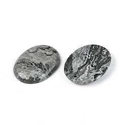 Natural Map Stone Pendants&nbsp;G-N361-04C