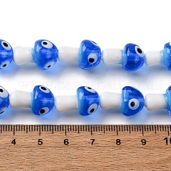 Handmade Evil Eye Lampwork Beads Strands&nbsp;LAMP-S069-01F