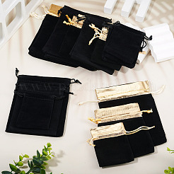 24Pcs 6 Styles Rectangle Velvet Jewelry Drawstring Bags&nbsp;TP-TA0001-08