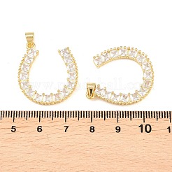 Brass Micro Pave Cubic Zirconia Pendants&nbsp;KK-C162-067G