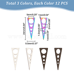 36Pcs 3 Style 201 & 304 Stainless Steel Pendants&nbsp;STAS-UN0043-15