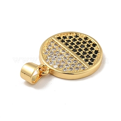 Brass Micro Pave Cubic Zirconia Pendants&nbsp;X-KK-B059-35G-C