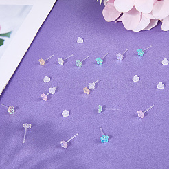 12 Pairs 6 Colors Resin Stud Earrings&nbsp;EJEW-SP0001-13