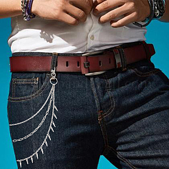 304 Stainless Steel Cable Chains for Jeans Pants&nbsp;HJEW-DR00160