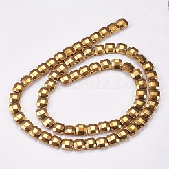 Electroplated Non-magnetic Synthetic Hematite Beads Strands&nbsp;G-P367-C02
