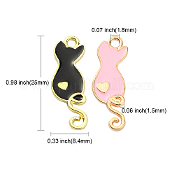 40Pcs 4 Colors Alloy Enamel Pendants&nbsp;ENAM-CJ0002-29