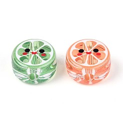 Printed Transparent Acrylic Beads&nbsp;TACR-T028-74M