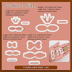 4 Sets 4 Styles Plastic Clay Pressed Molds&nbsp;AJEW-SC0004-09D